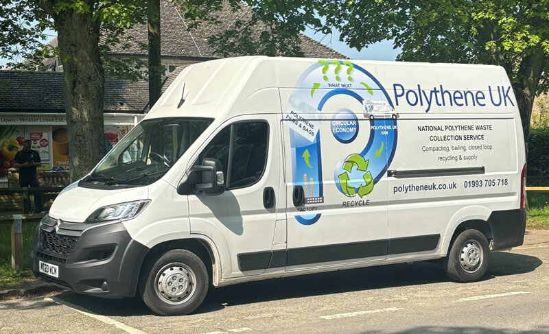 Polythene UK van for collecting PCW