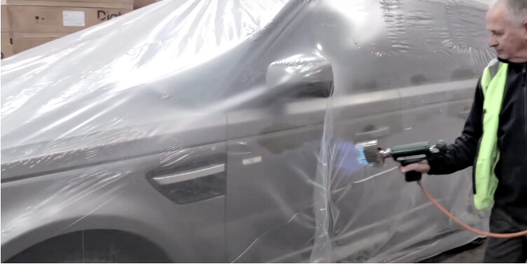 Shrink wrap on an auto